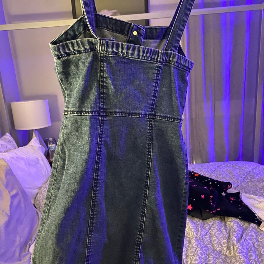 Denim mini dress
